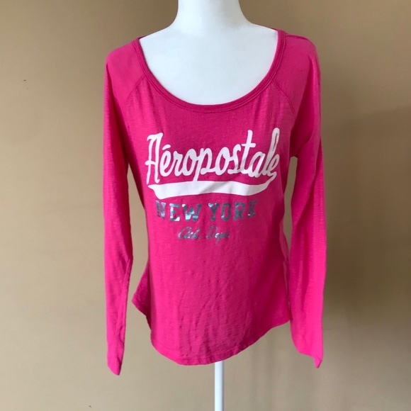 Aeropostale Tops - Aeropostale XL women’s pink logo shirt top